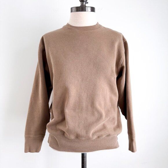 Aritzia Wilfred Free Tan Crewneck Sweatshirt Size XXS Oversized - Picture 1 of 8
